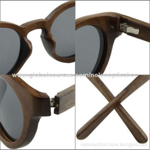 Wholesale Sandalwood Sunglasses with polarized UV400 production lens, OEM/ODM available